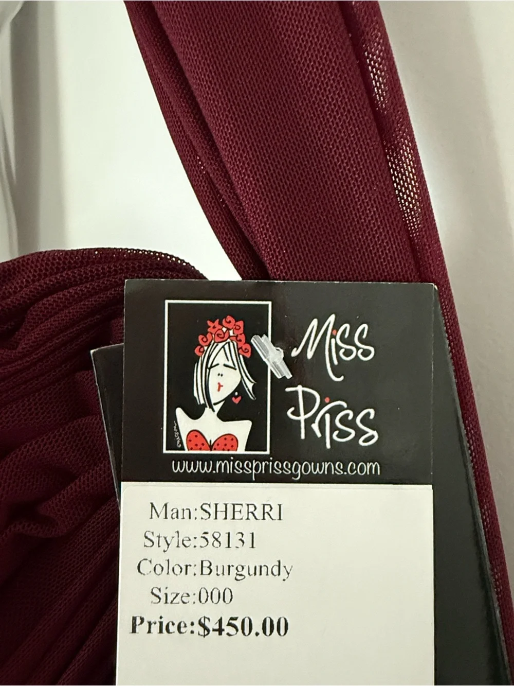 Sherri Hill Burgundy Ruched Mini Dress with Matching Shawl